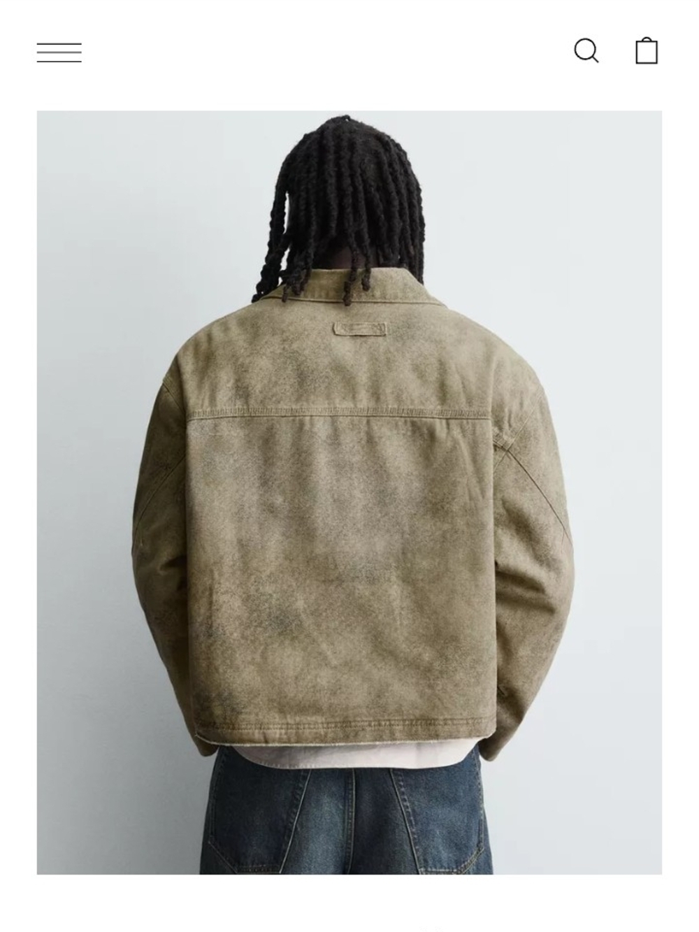 Zara Denim Bomber Jacket - Picture 3 of 10